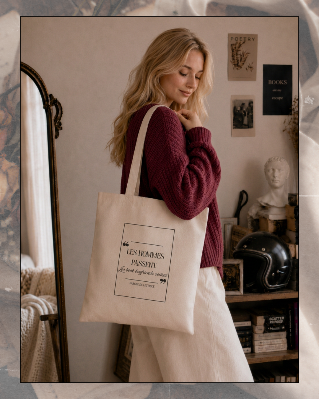 Tote bag🖤 Les hommes passent